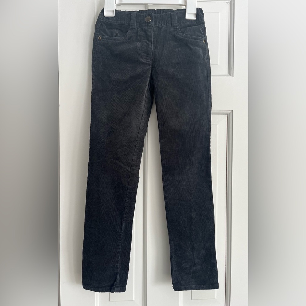 Crewcuts Girls size 7 Charcoal Gray Corduroy Pants straight leg